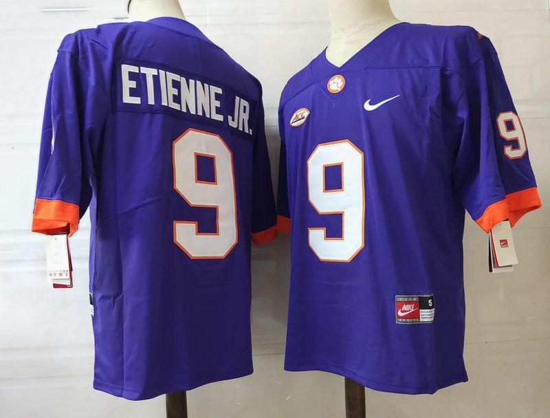 Men Clemson Tigers #9 Etienne jr Purple Nike 2025 NCAA Jersey->ncaa teams->NCAA Jersey